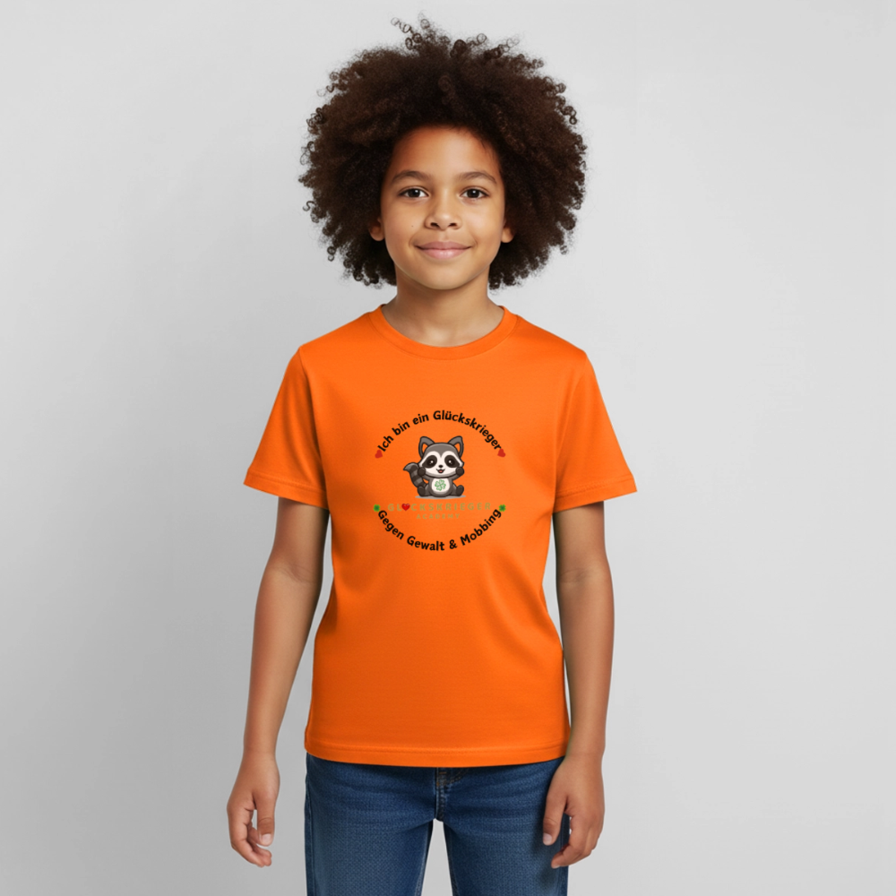 Glückskrieger Kinder T-Shirt – Mut & Selbstvertrauen - orange