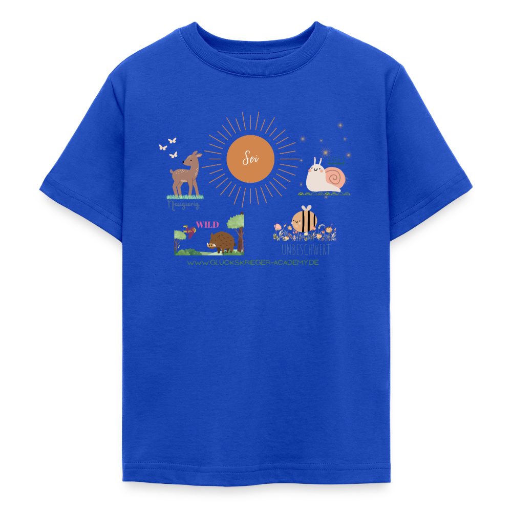 Glückskrieger T-Shirt für Teens – Sei mutig, frei & unbeschwert - royal blue