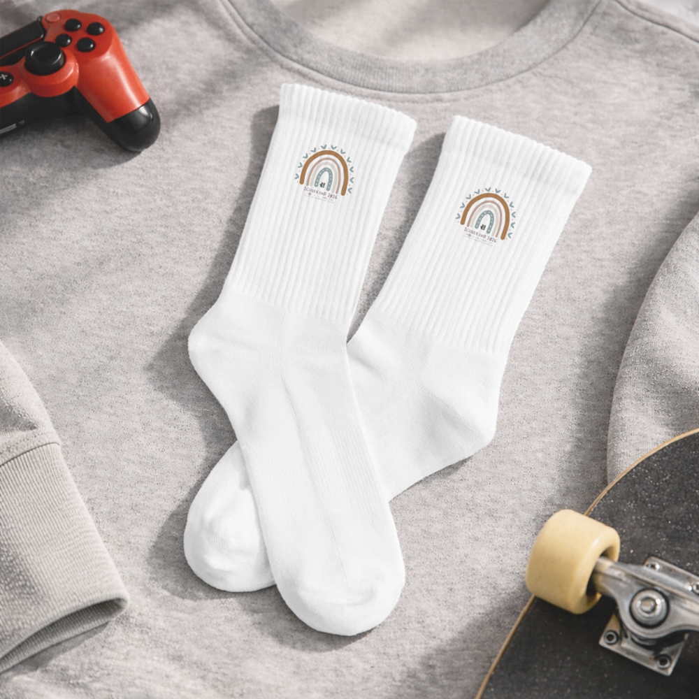 Kinder Tennissocken „Schulkind 2026“ - white