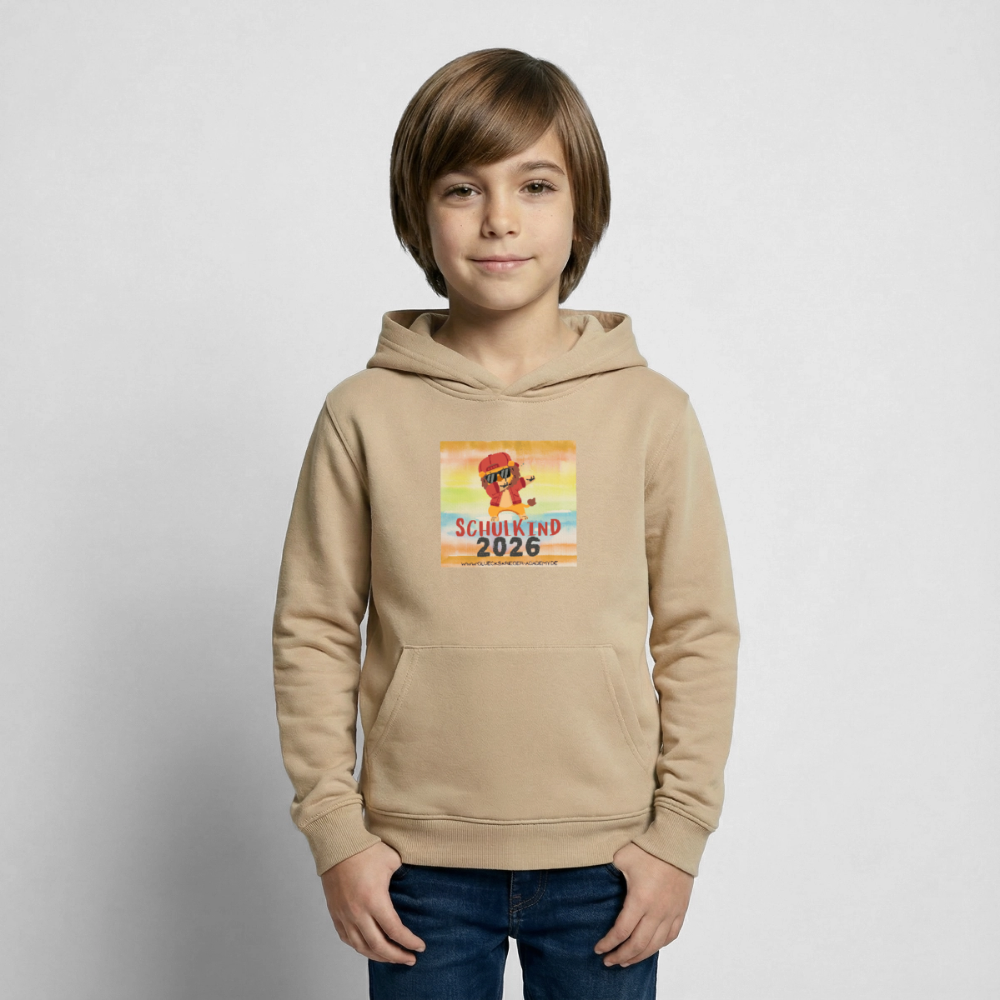 Glückskrieger Hoodie – Schulkind 2026 - sand