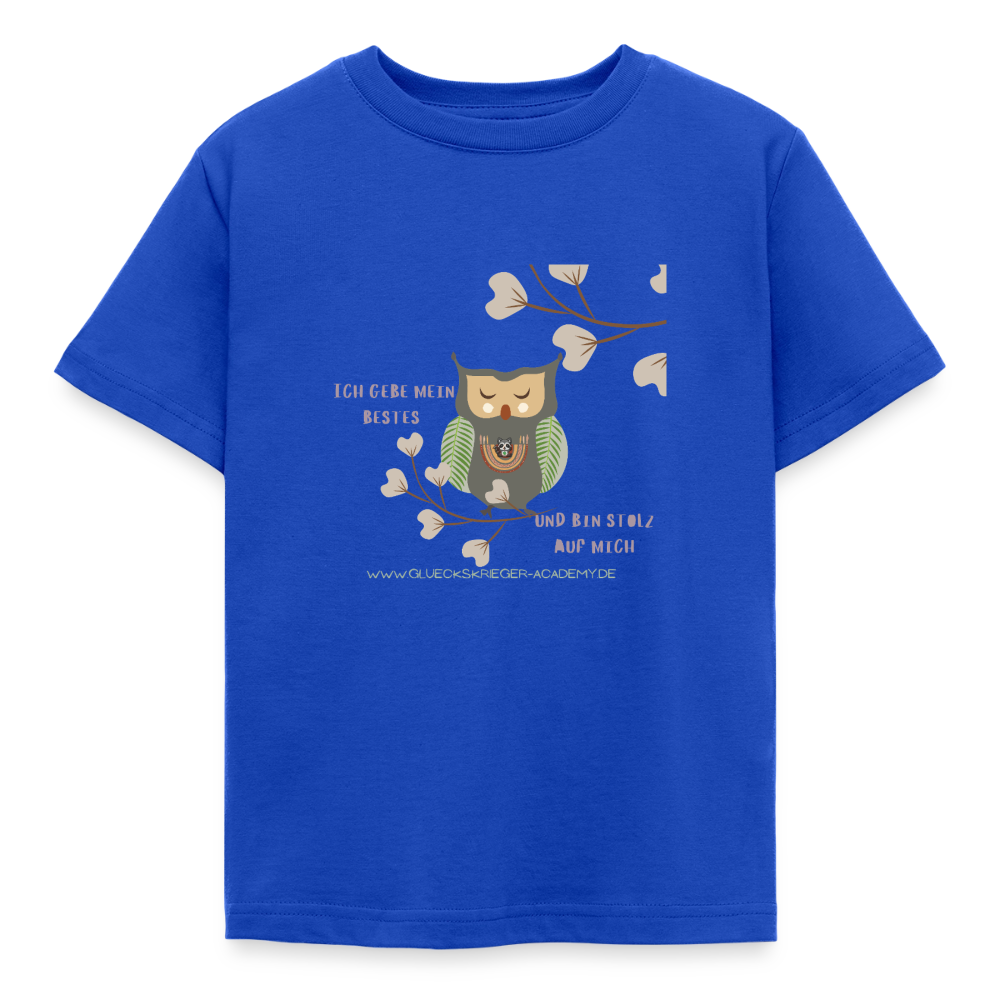 Glückskrieger Kinder T-Shirt – Ich gebe mein Bestes - royal blue