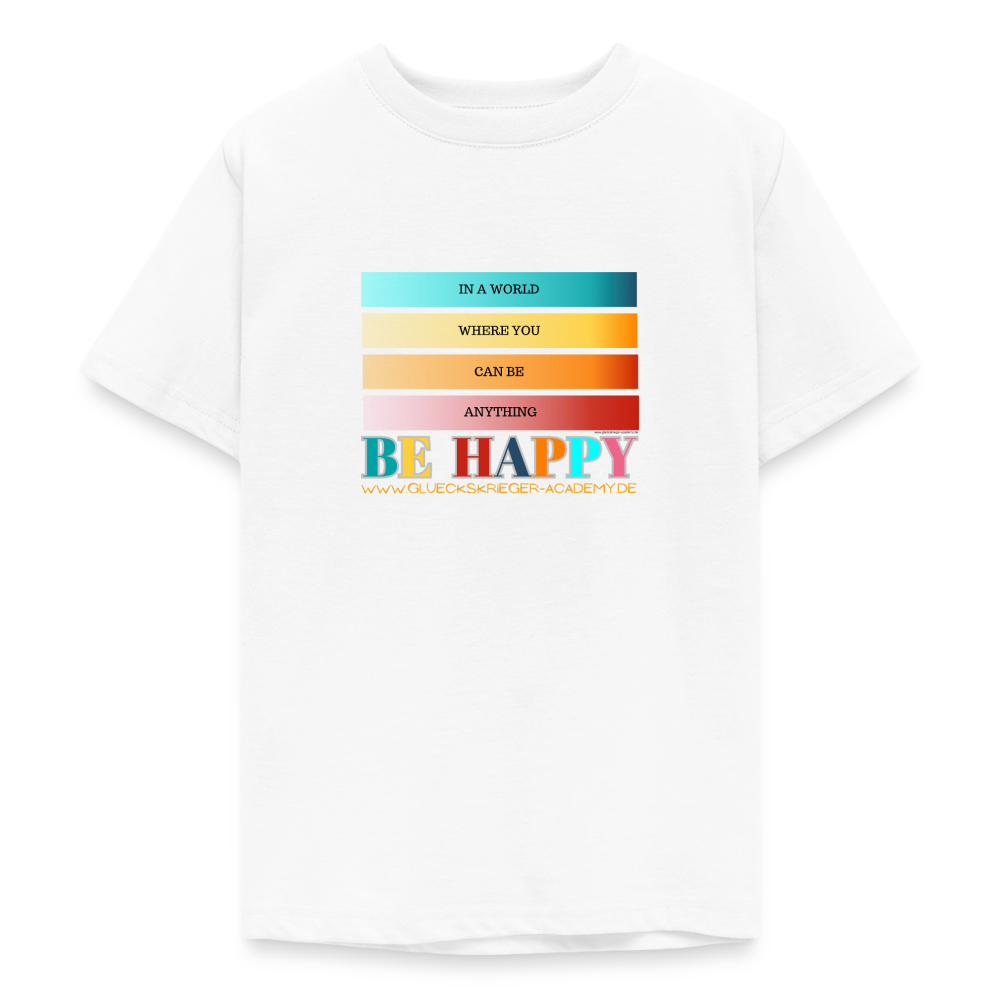 T-Shirt für Teens- Happy - white
