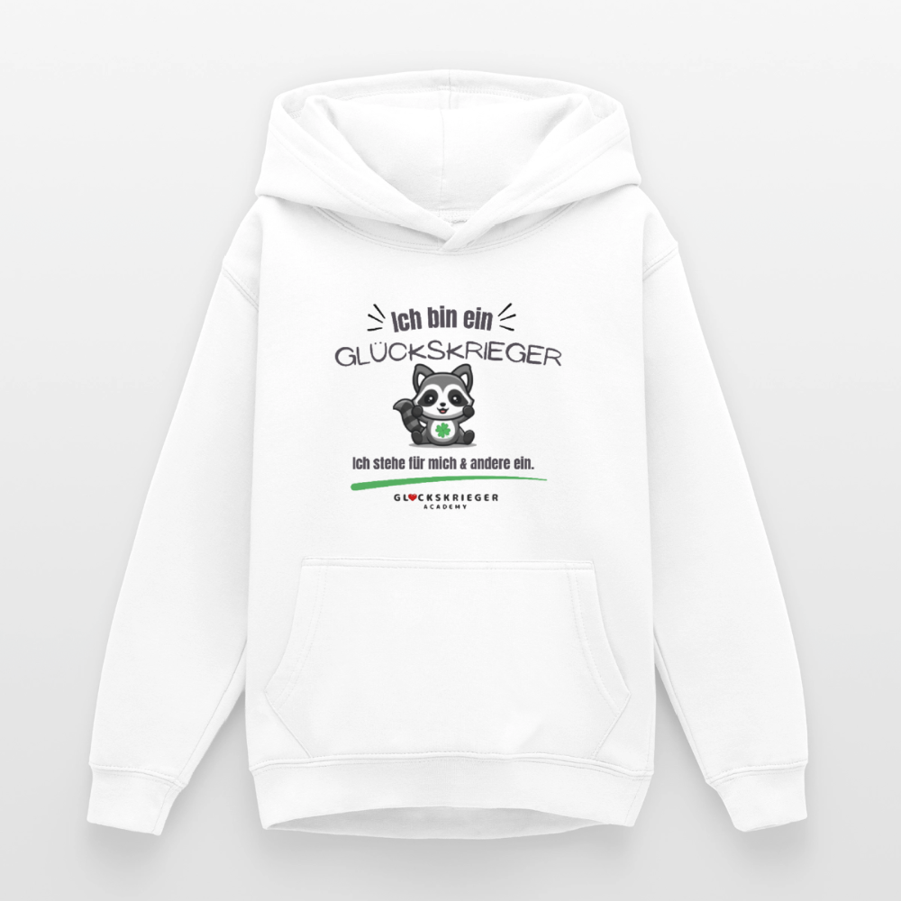 Glückskrieger Hoodie für Teens – Ich bin... - white