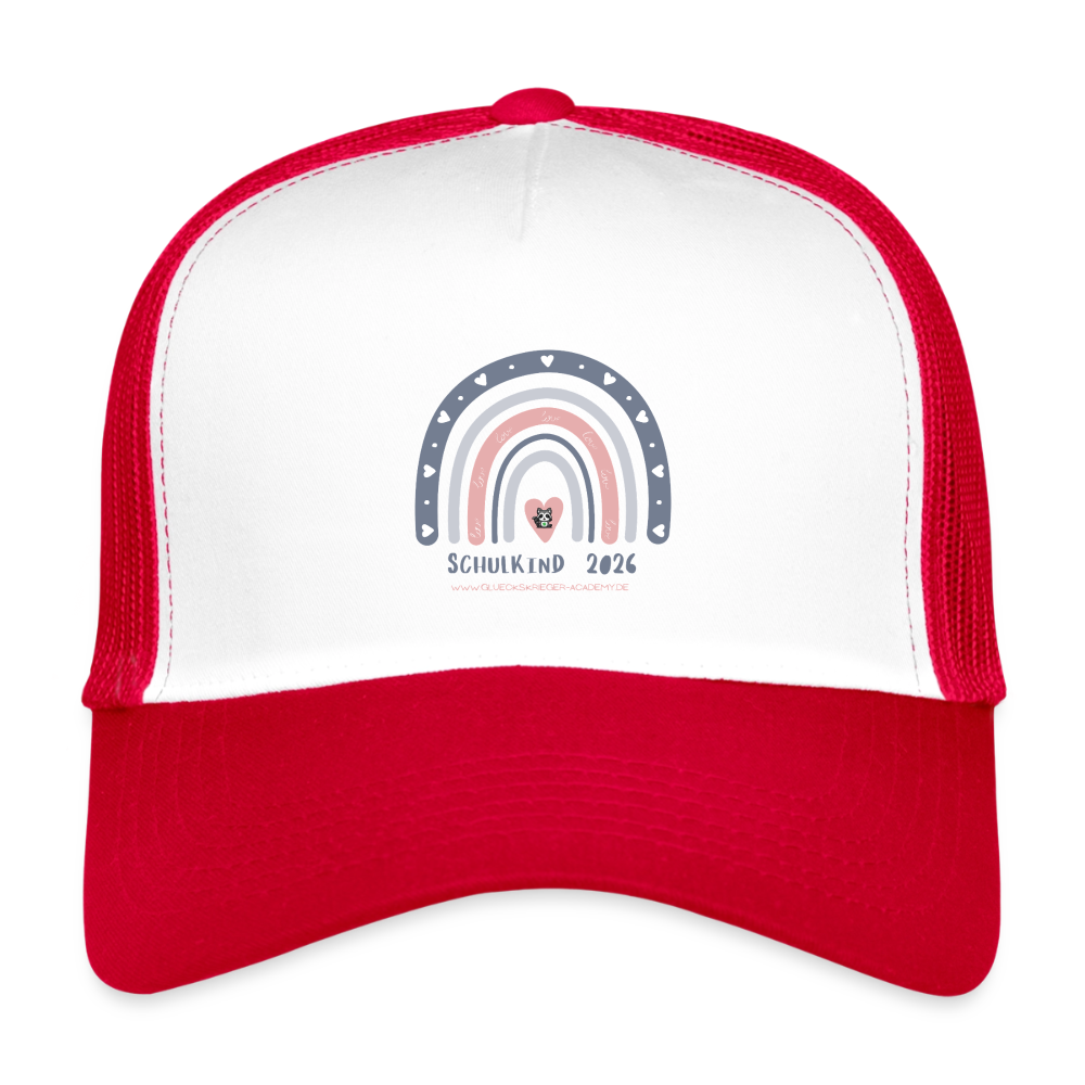 Kids’ Trucker Cap - white/red