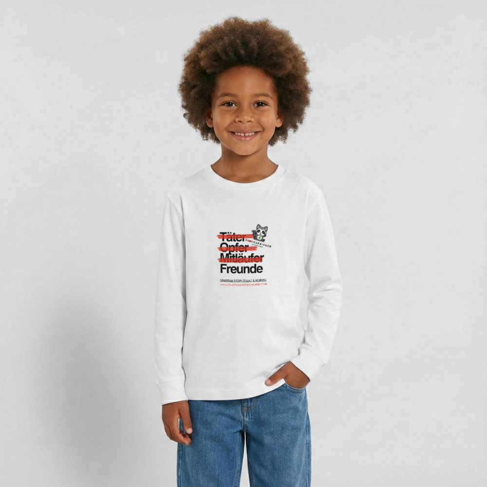 Langarmshirt für coole Teens - white