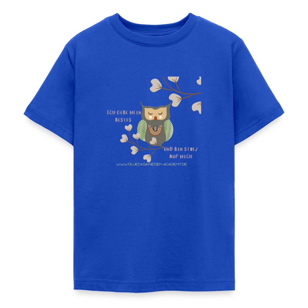 Glückskrieger T-Shirt für Teens – Ich gebe mein Bestes - royal blue