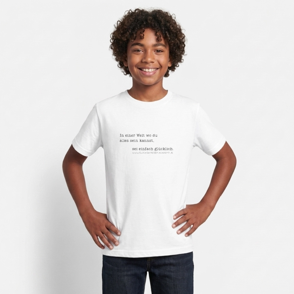 T-Shirt für Teens- Glücklich - white