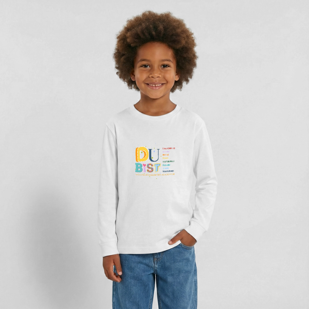 Langarmshirt für coole Teens - white