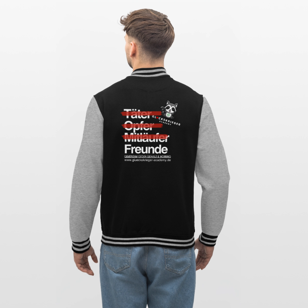 College Jacke – Team Glückskrieger - black/heather grey
