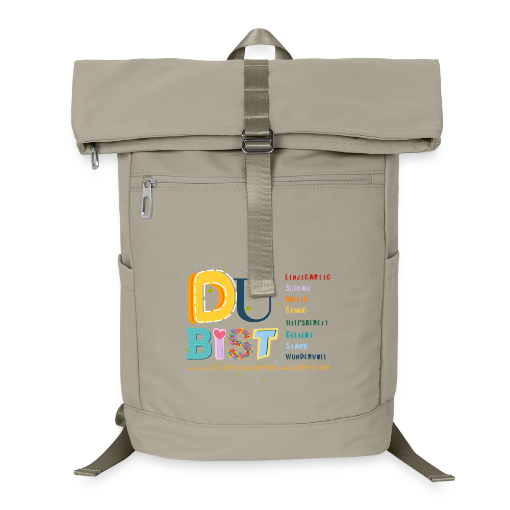 Glückskrieger Premium Rucksack - sand beige