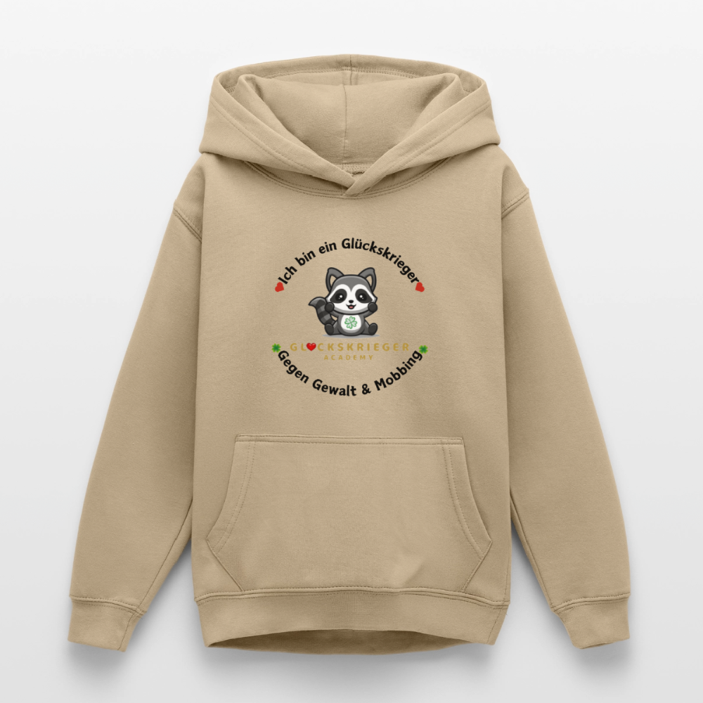 Glückskrieger Hoodie für Teens– Wärme & Stärke für jeden Tag - sand