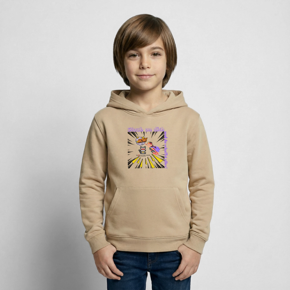 Glückskrieger Hoodie – Stark & Mutig - sand