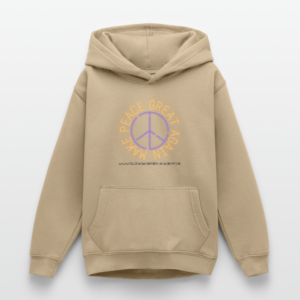 Glückskrieger Hoodie für Teens– Peace - sand