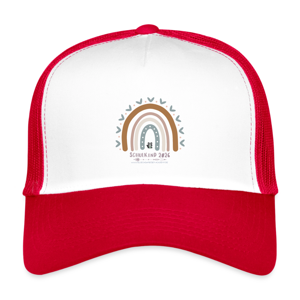 Kids’ Trucker Cap - white/red