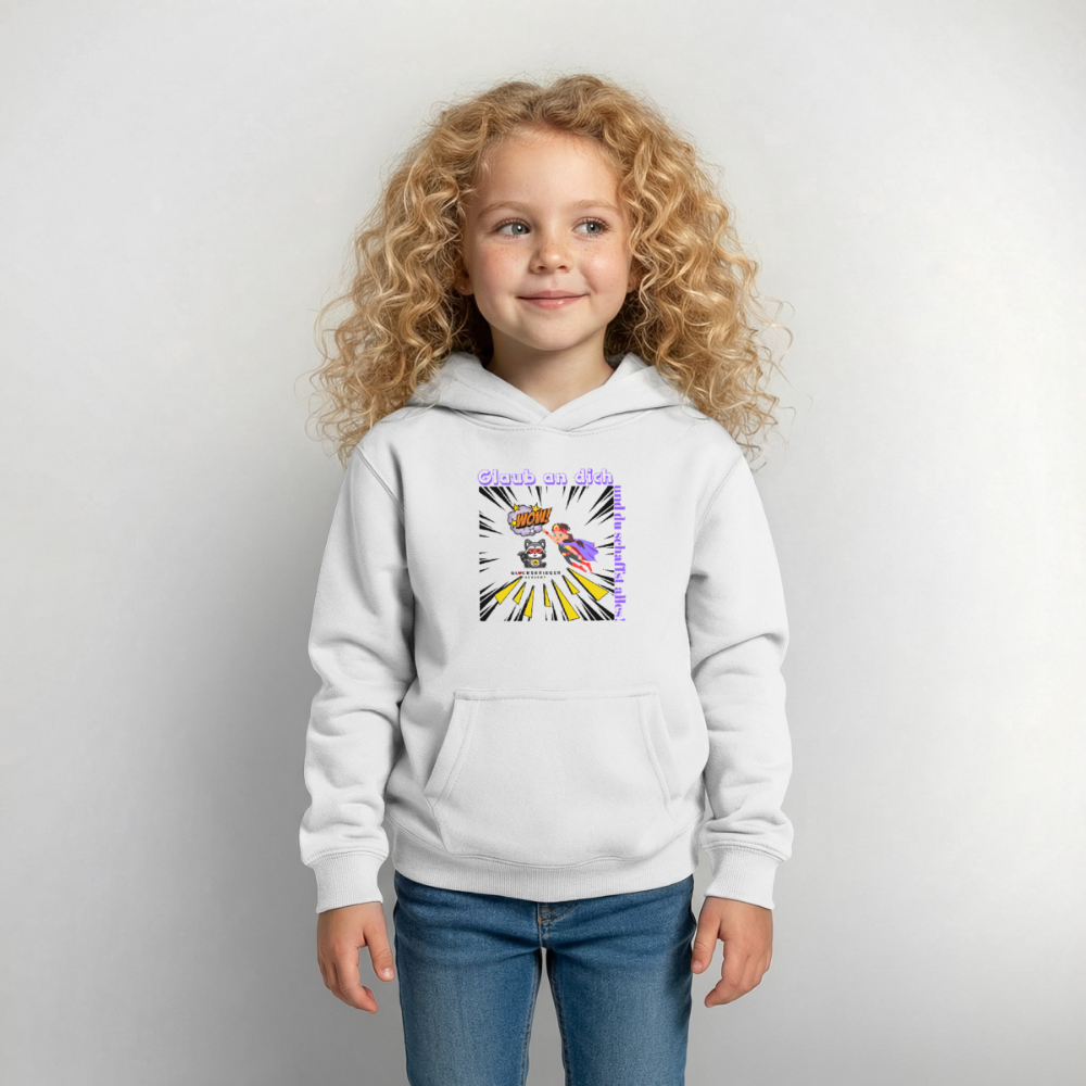 Glückskrieger Hoodie – Stark & Mutig - white
