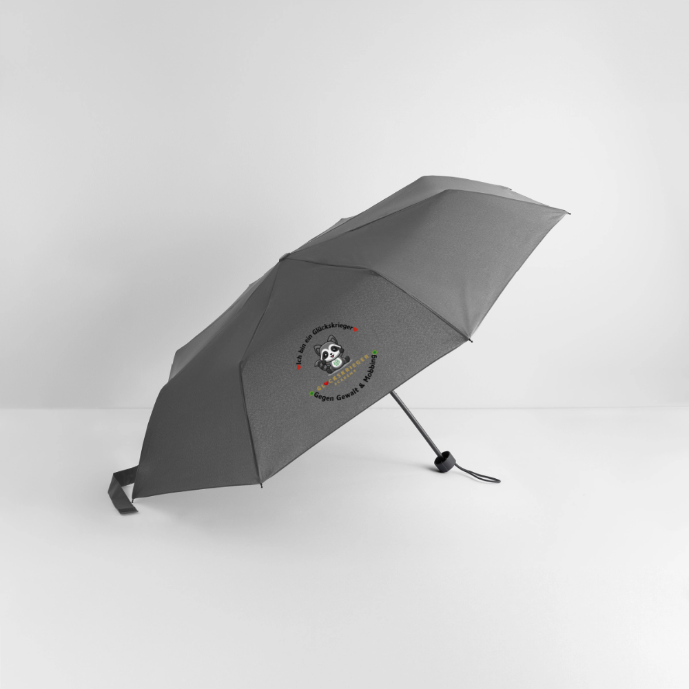 Glückskrieger Regenschirm – Stark durch jedes Wetter - grey