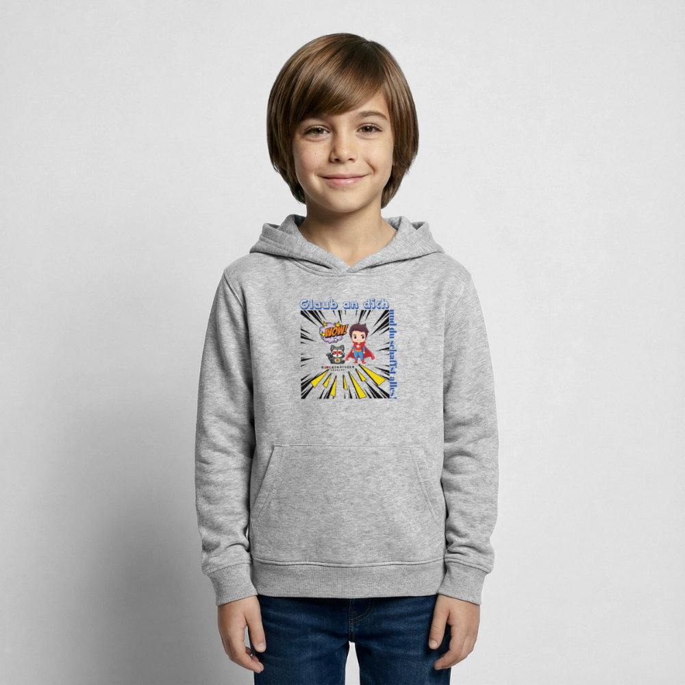 Glückskrieger Hoodie – Stark & Mutig - light heather grey