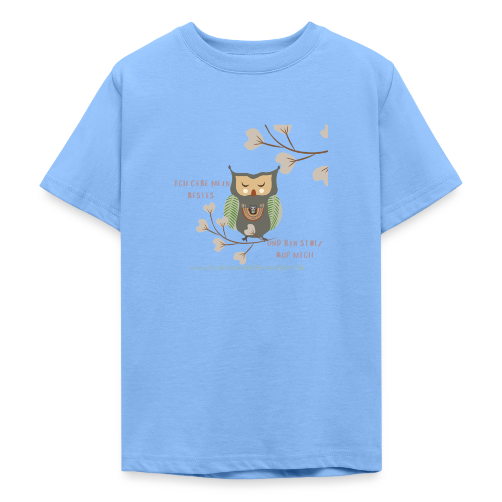 Glückskrieger T-Shirt für Teens – Ich gebe mein Bestes - sky blue