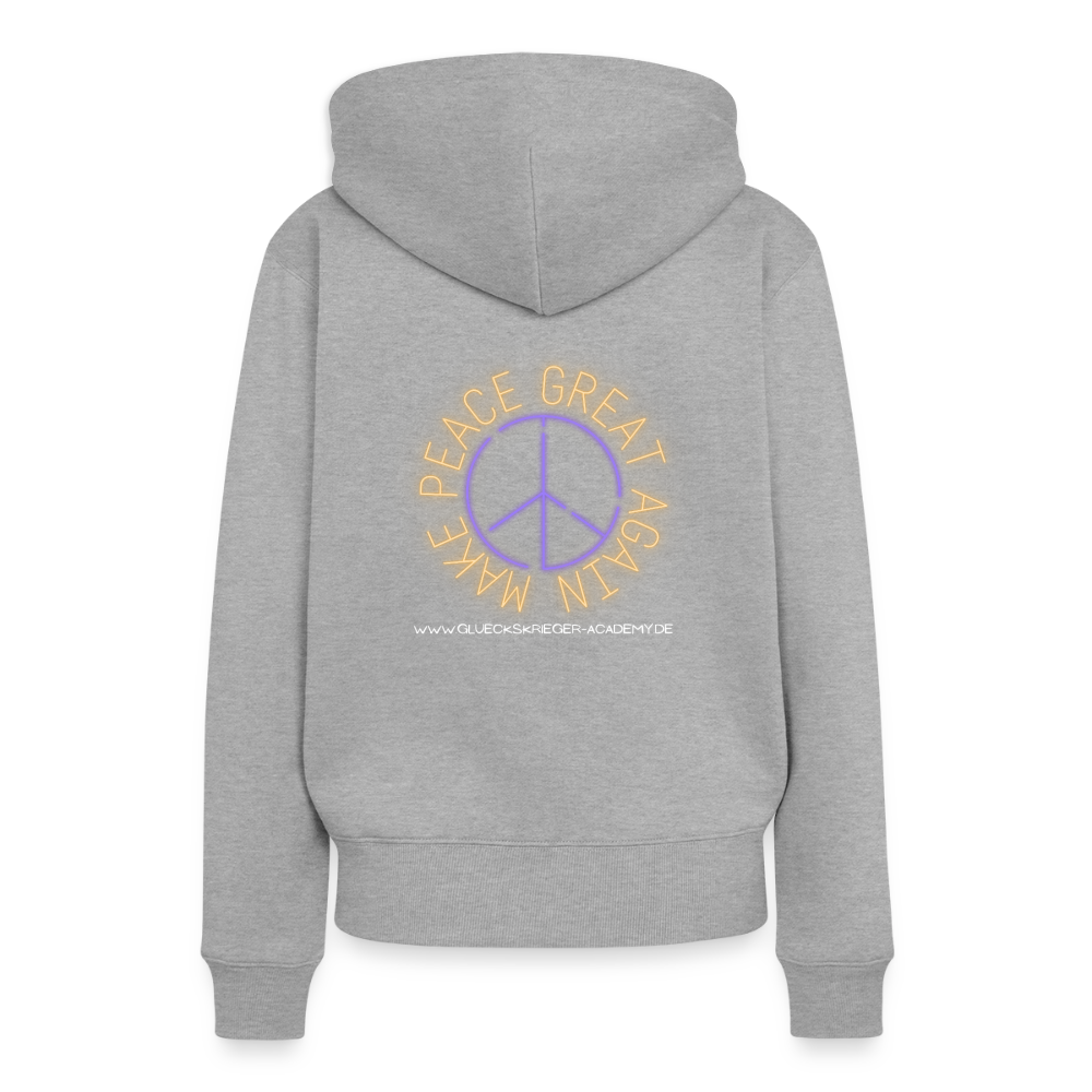 Damen Hoodies – Peace - heather grey