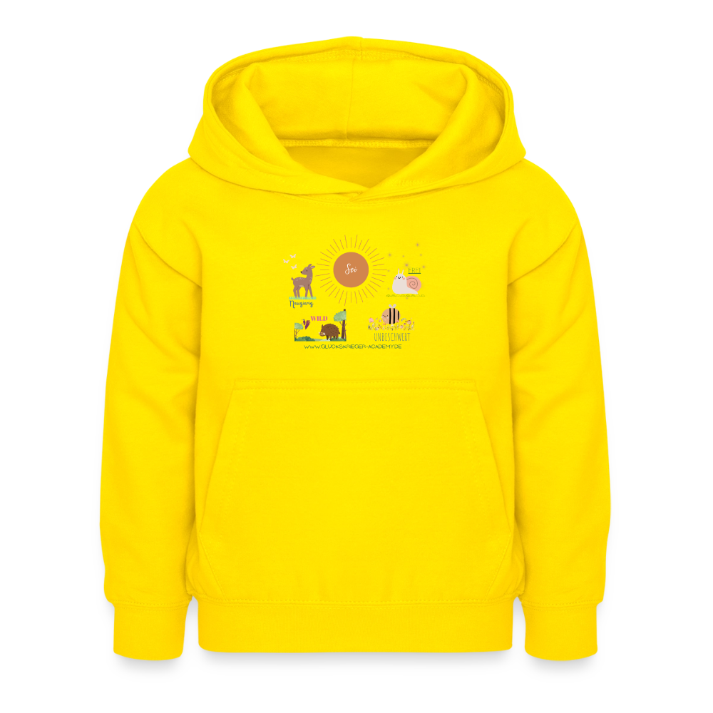 Glückskrieger Hoodie – Stark & Mutig - yellow