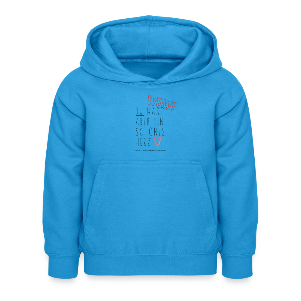 Glückskrieger Hoodie – Herz - sea blue