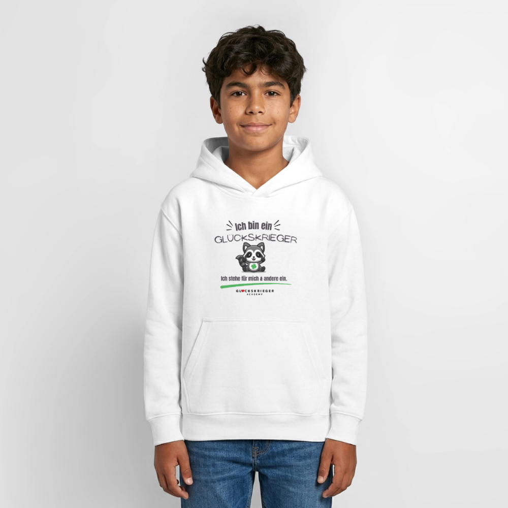 Glückskrieger Hoodie für Teens – Ich bin... - white