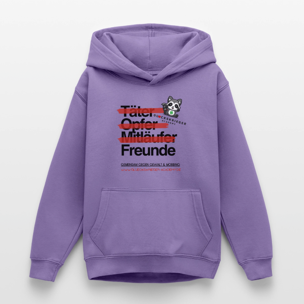 Glückskrieger Hoodie für Teens – Freunde - lavender