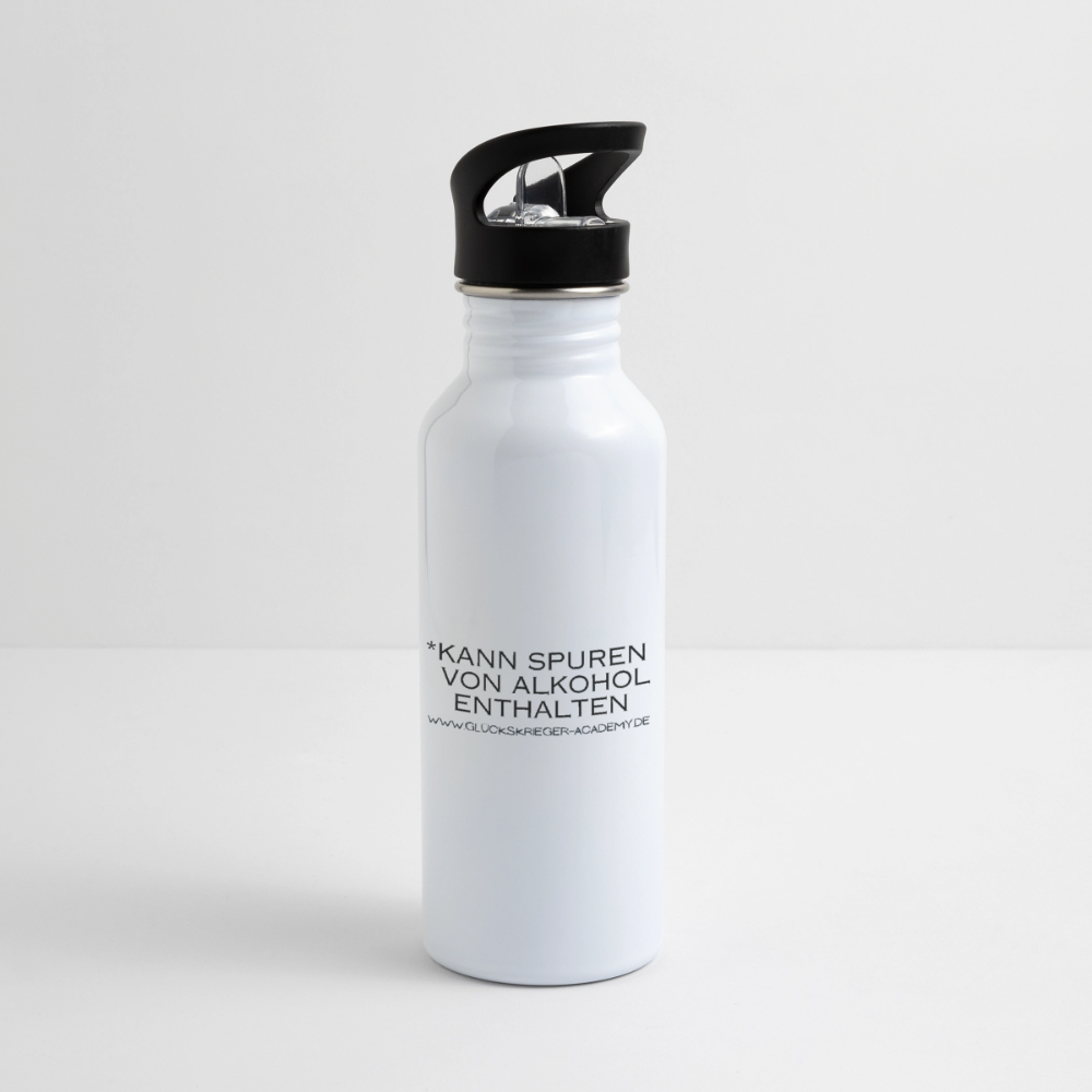 Glückskrieger Trinkflasche – Spuren - white