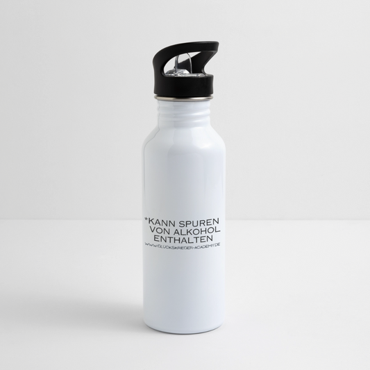 Glückskrieger Trinkflasche – Spuren - white