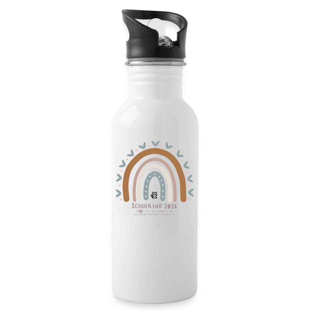 Glückskrieger Trinkflasche – Stark durch den Tag - white