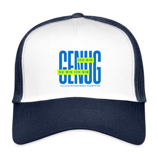 Kids’ Trucker Cap-Genug - white/navy