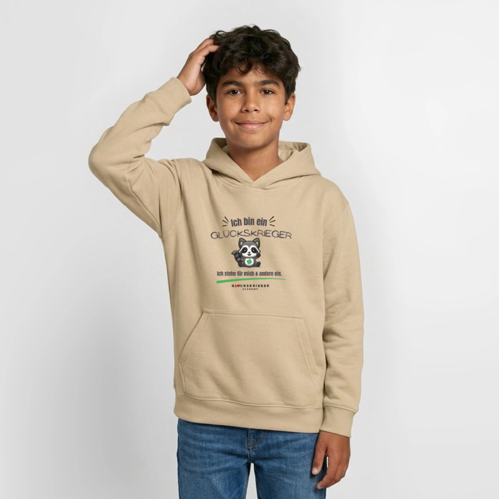 Glückskrieger Hoodie für Teens – Ich bin... - sand