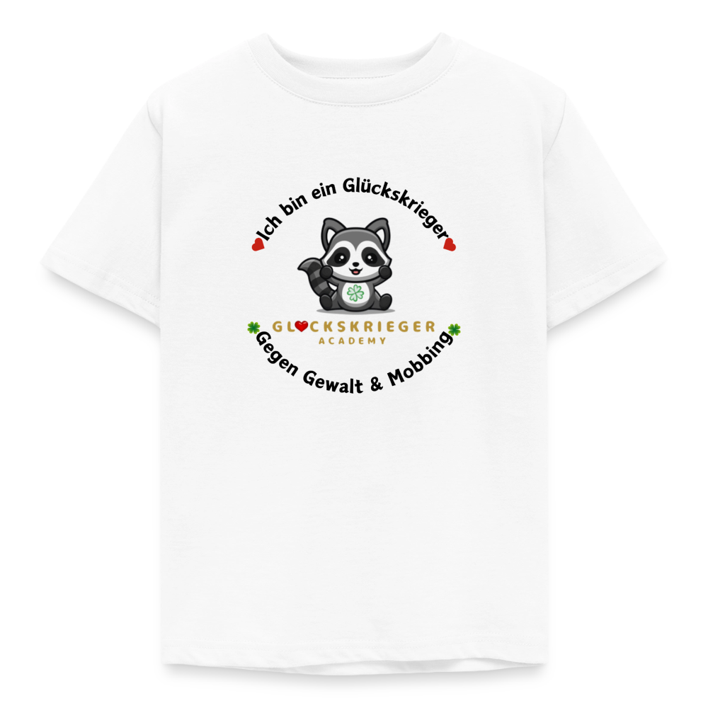 Glückskrieger Kinder T-Shirt – Mut & Selbstvertrauen - white