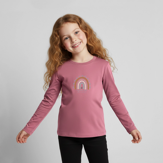 Langarmshirt für kleine Glückskrieger - mauve