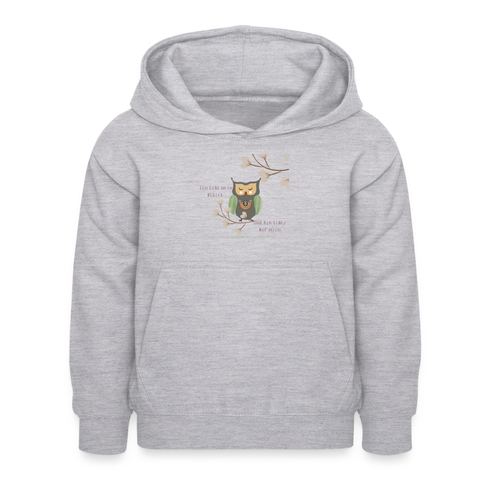 Glückskrieger Hoodie – Stark & Mutig - light heather grey