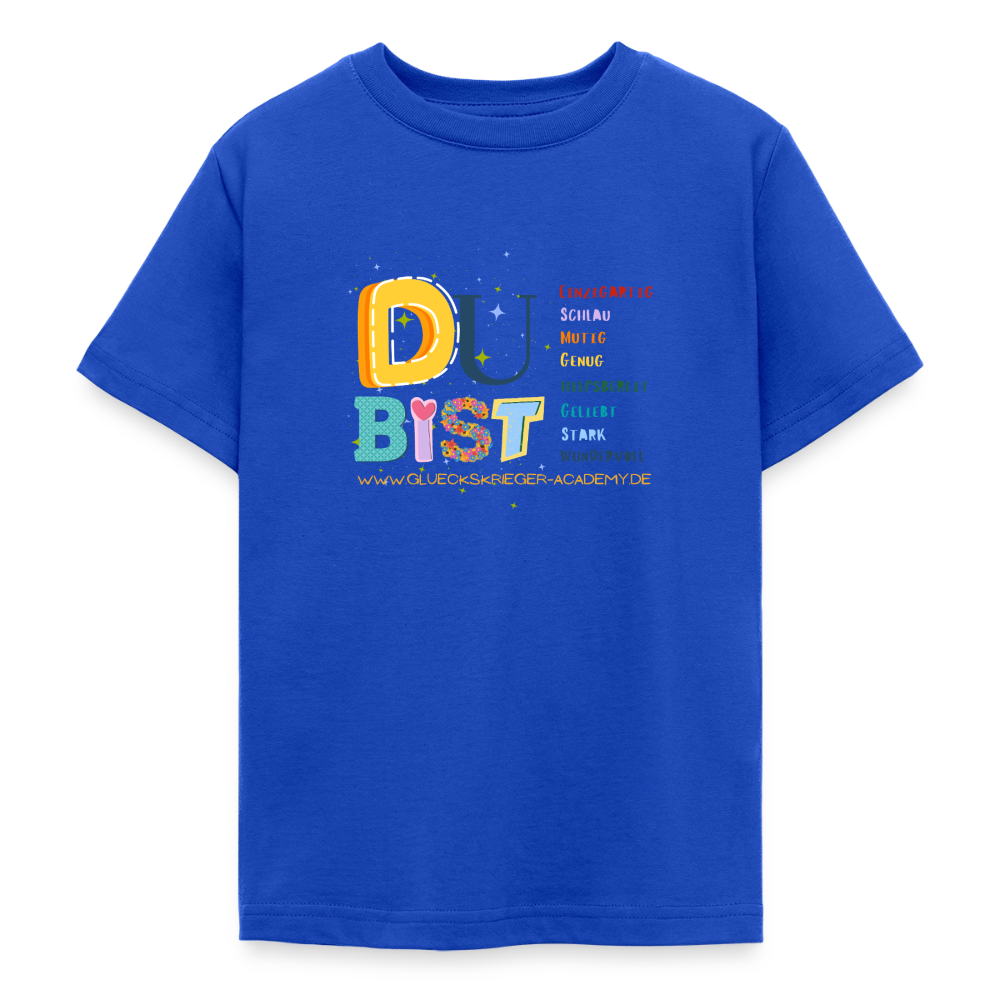 Glückskrieger T-Shirt für Teens– Du bist einzigartig & stark - royal blue