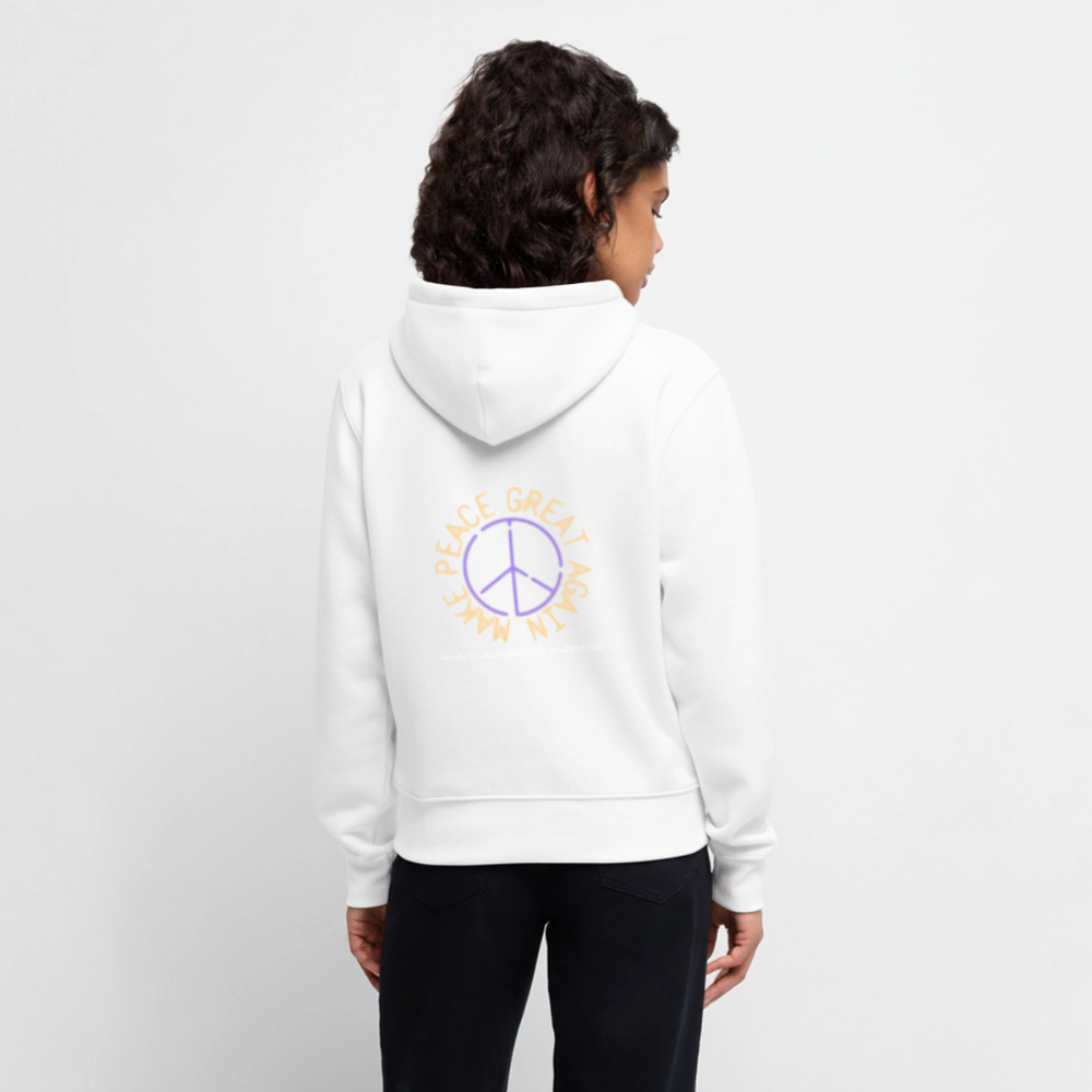Damen Hoodies – Peace - white