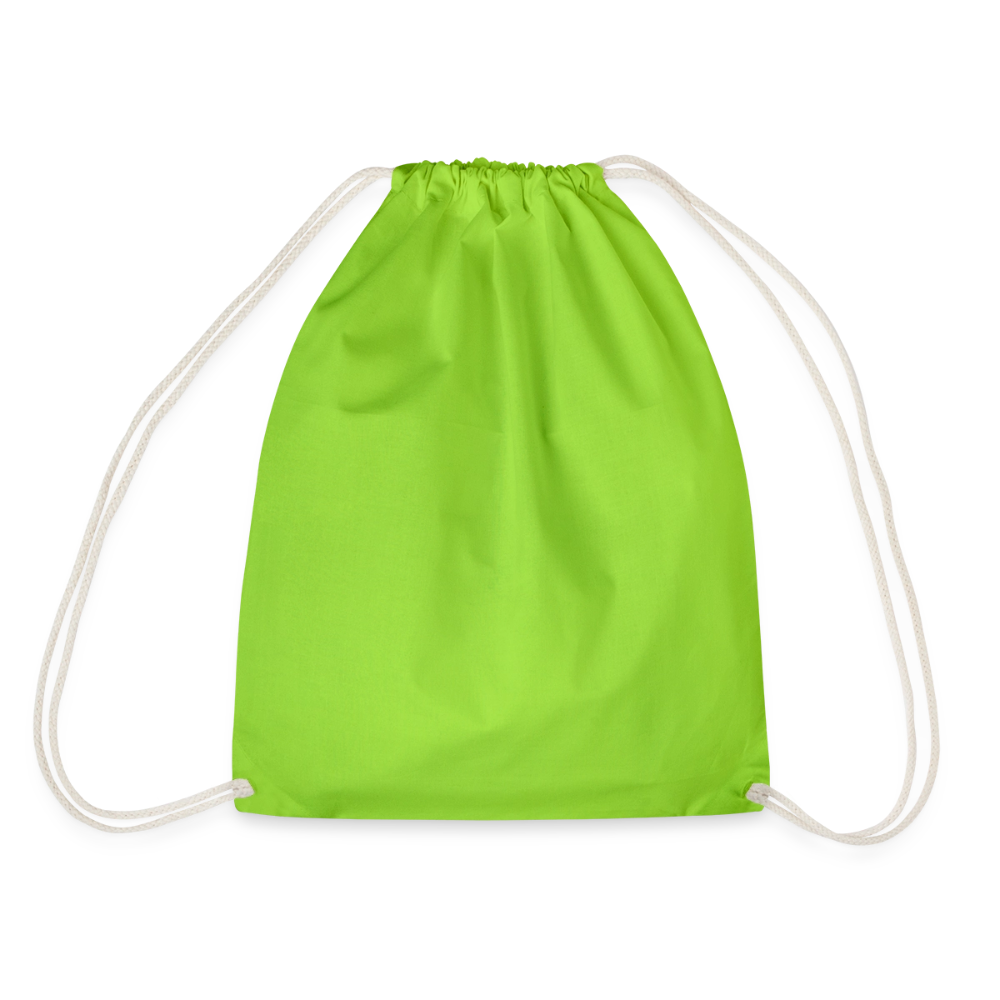 Glückskrieger Turnbeutel – Stärke für unterwegs - neon green