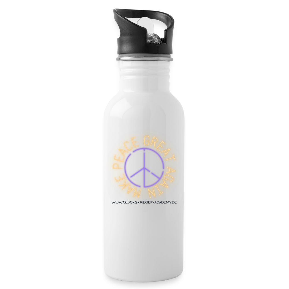 Glückskrieger Trinkflasche – Stark durch den Tag - white