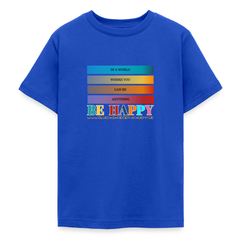 T-Shirt für Teens- Happy - royal blue