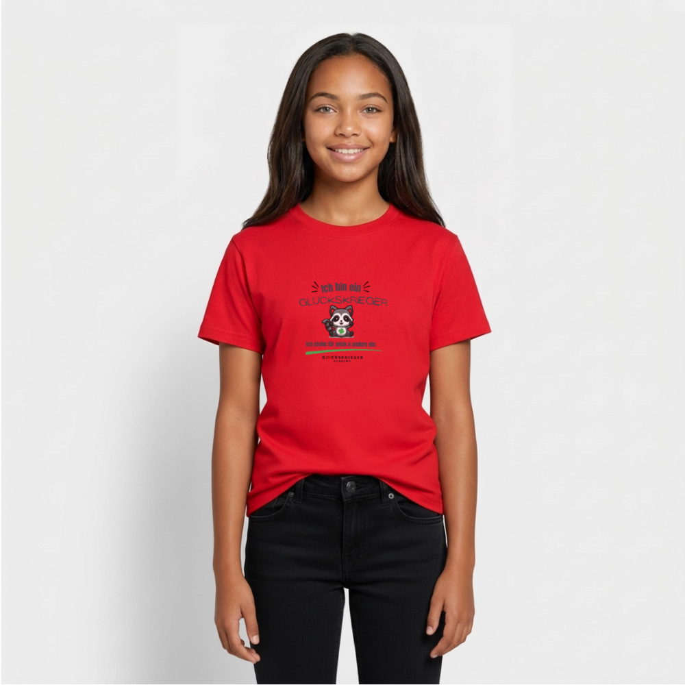 Glückskrieger T-Shirt für Teens – Stark für mich & andere - red