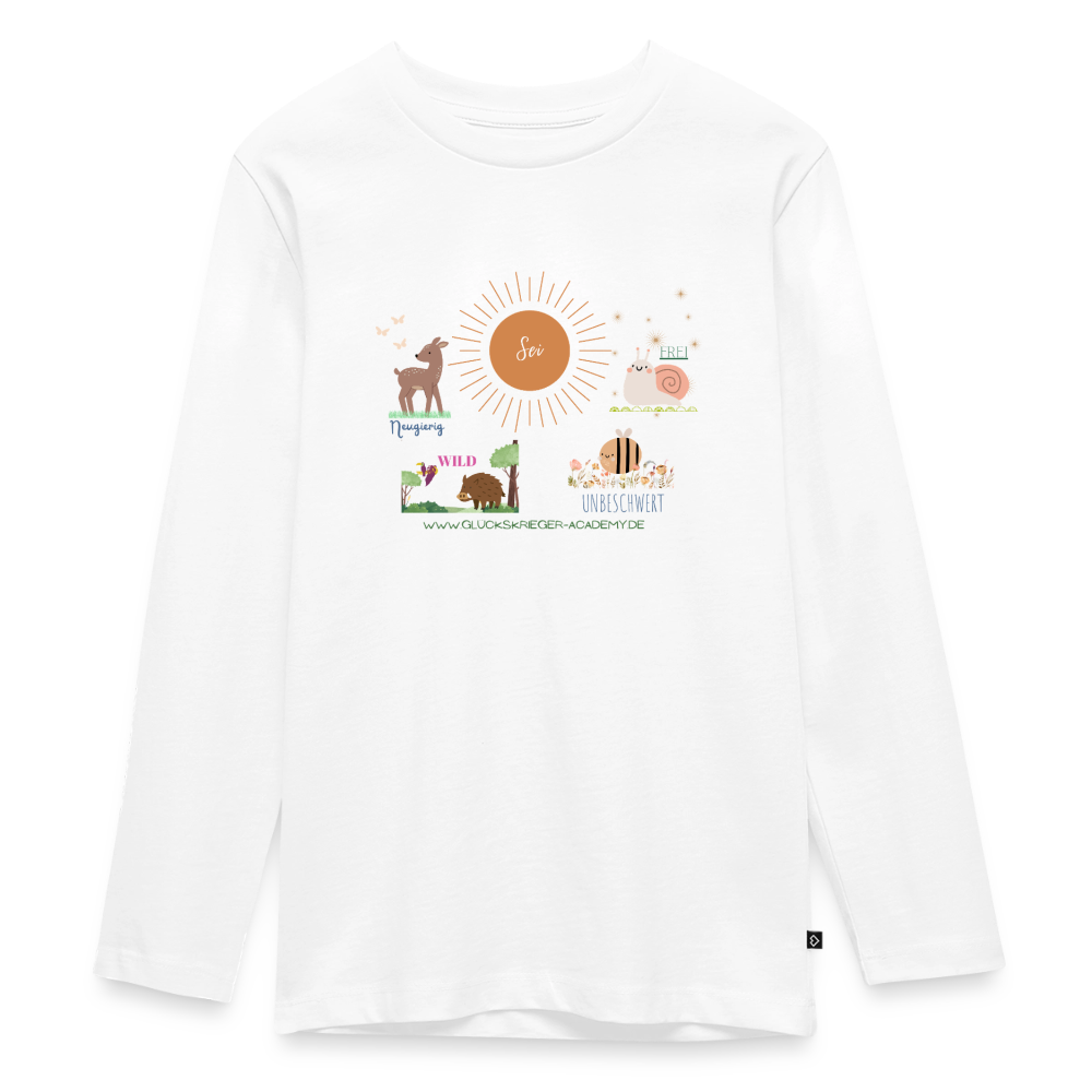 Langarmshirt für coole Teens - white
