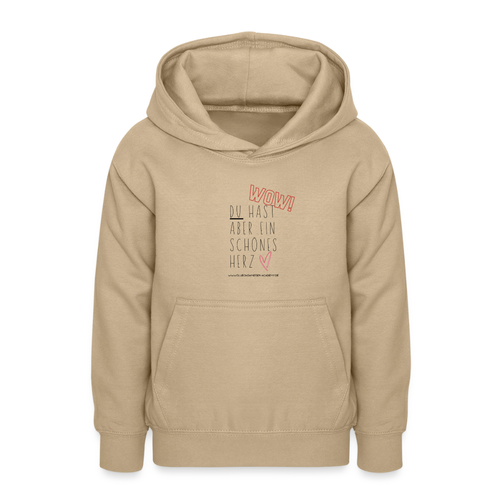 Glückskrieger Hoodie  für Teens– Herz - sand