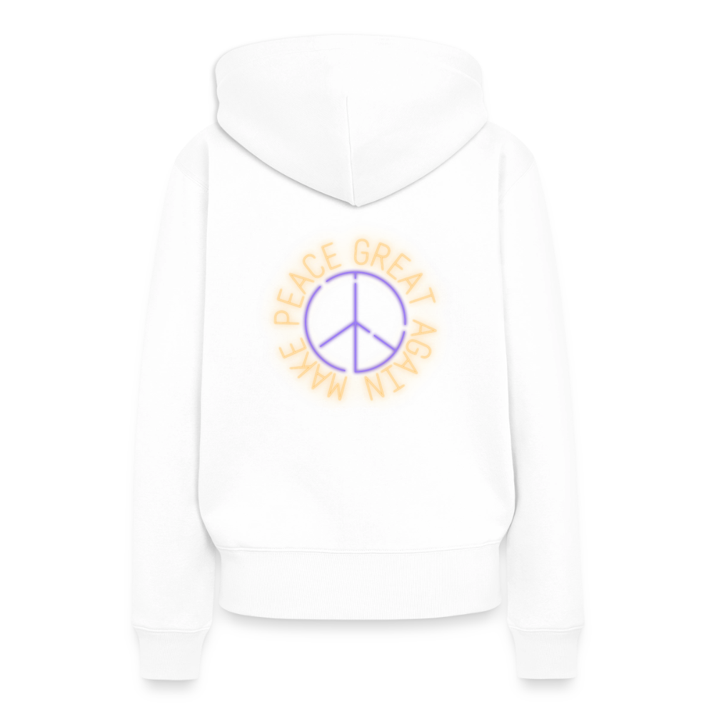 Damen Hoodies – Peace - white