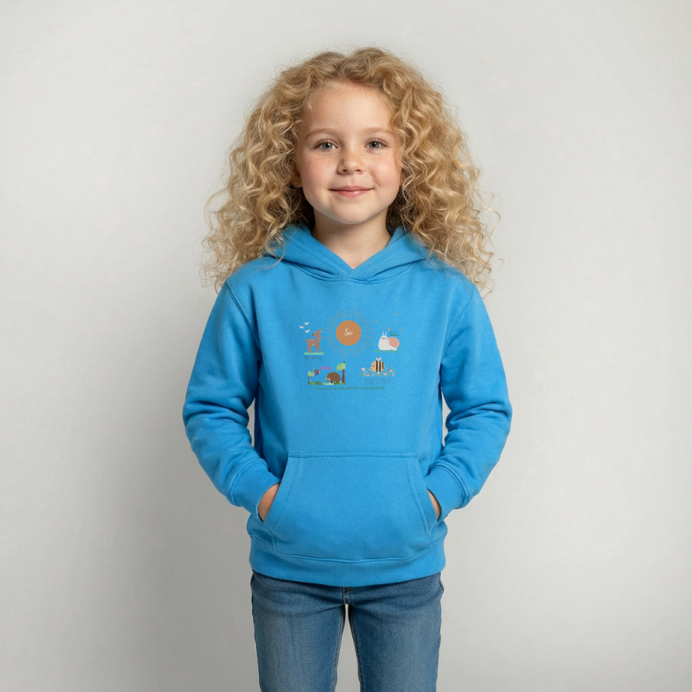 Glückskrieger Hoodie – Stark & Mutig - sea blue