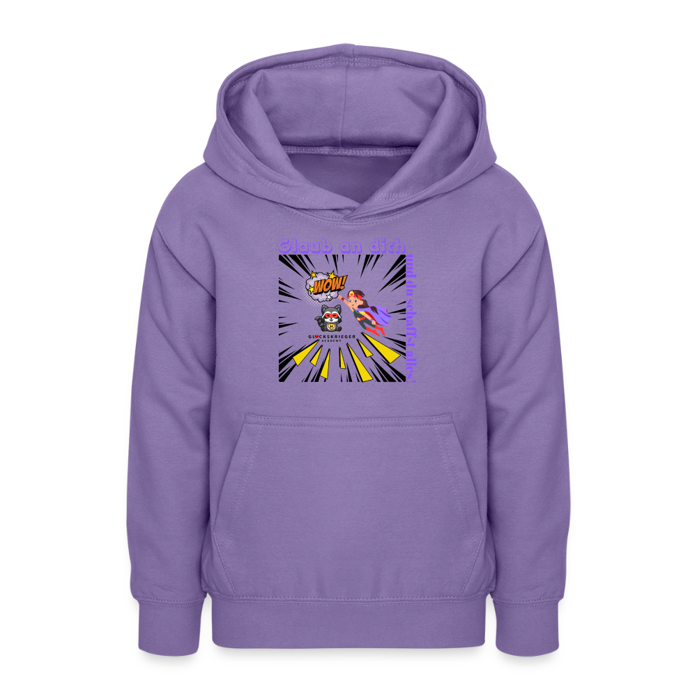 Glückskrieger Hoodie für Teens– Glaub an dich - lavender