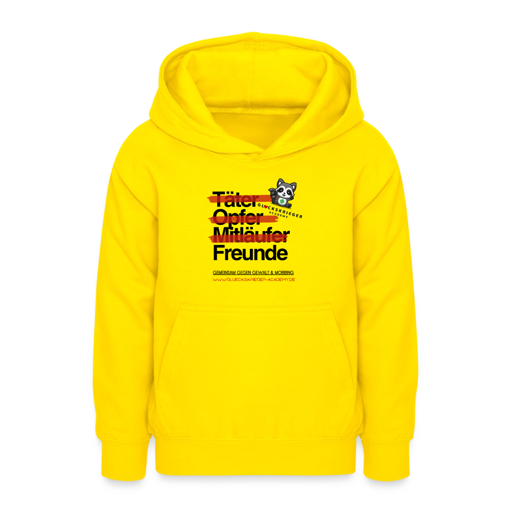 Glückskrieger Hoodie für Teens – Freunde - yellow