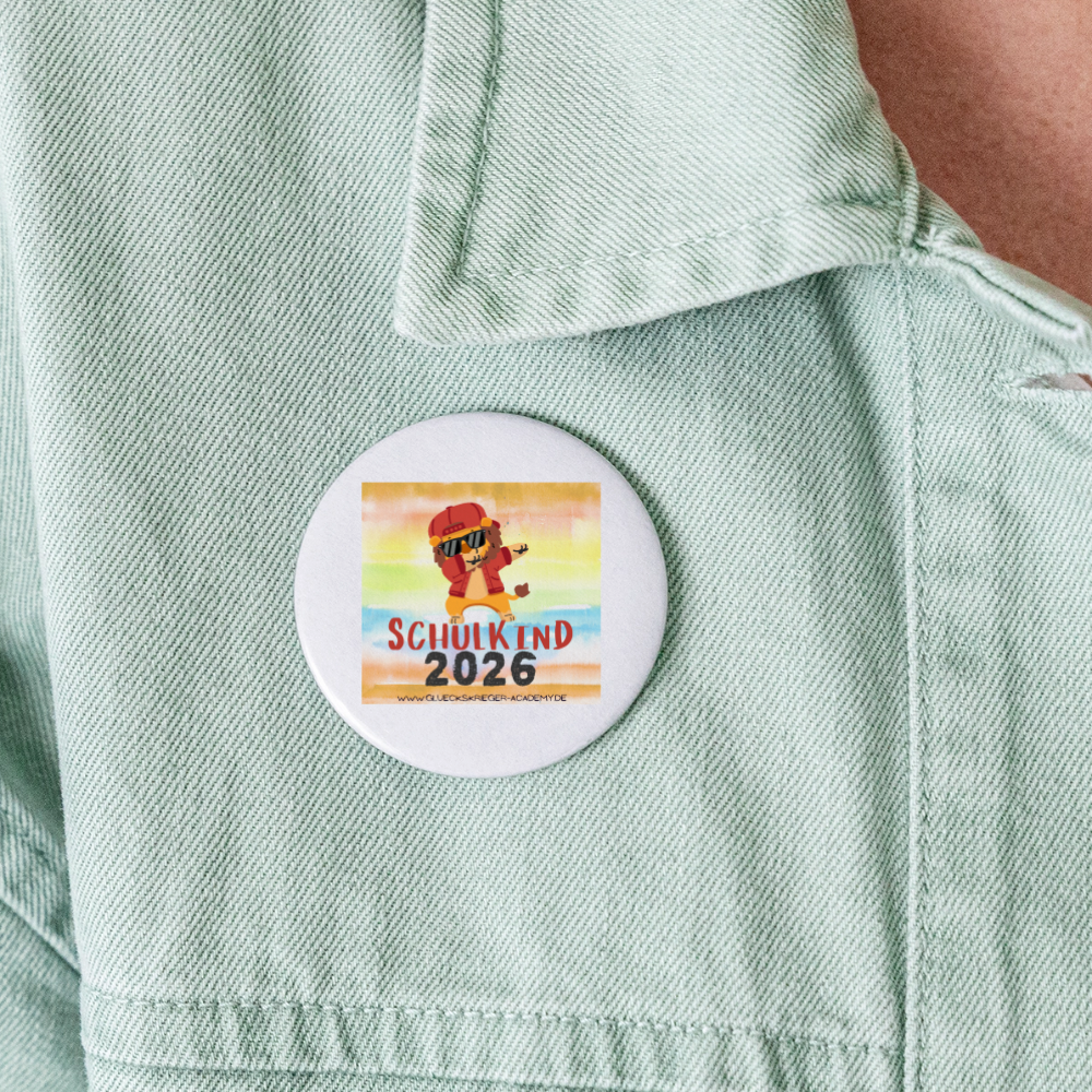 Glückskrieger Button – Mut zum Mitnehmen - white