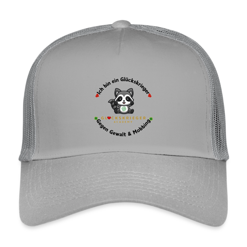 Glückskrieger Trucker Cap für Kinder – Mut & Stärke - light grey