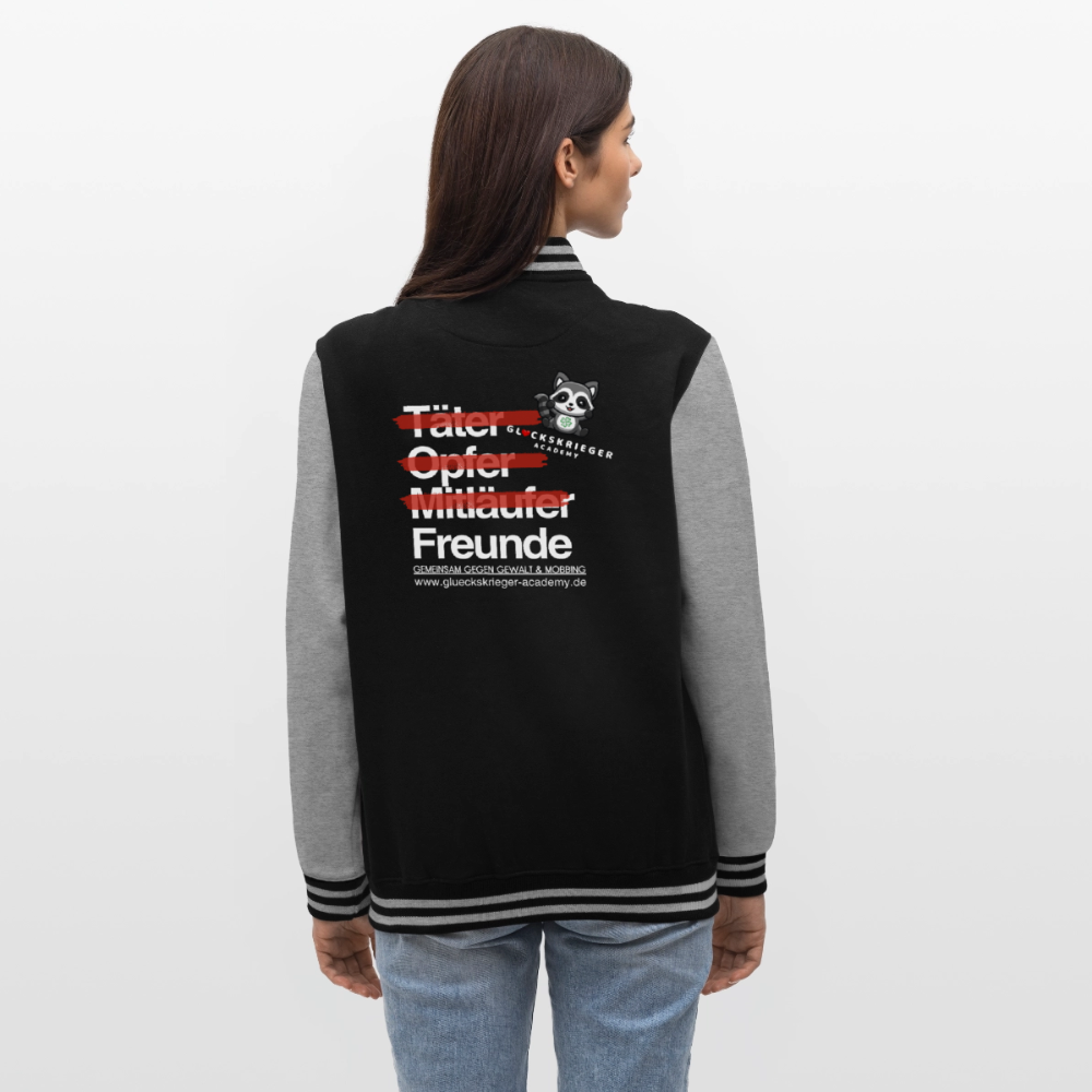 College Jacke – Team Glückskrieger - black/heather grey